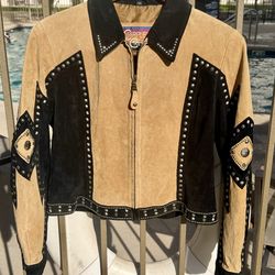 Cripple Creek Suede Studded Western Jacket Women’s Sz L
