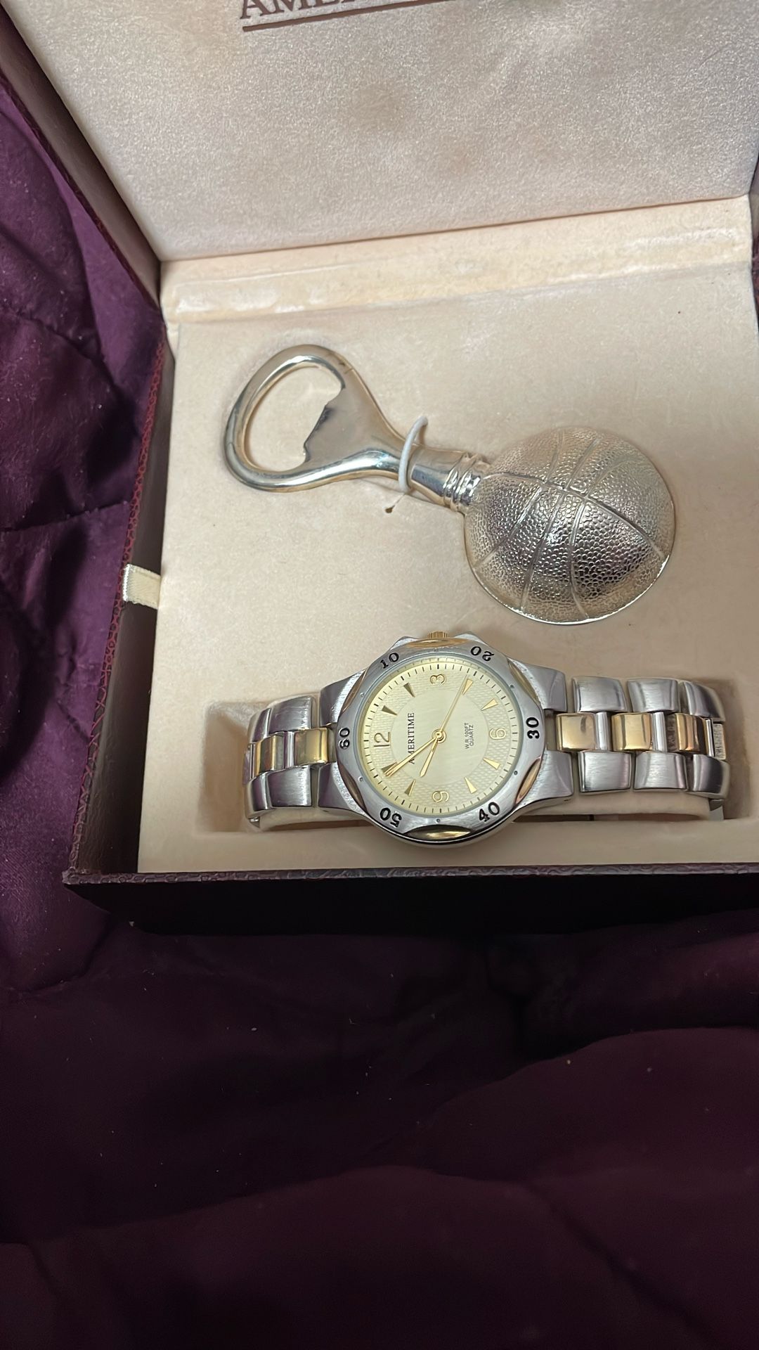 Men Wrist Watch And Football Can Opener