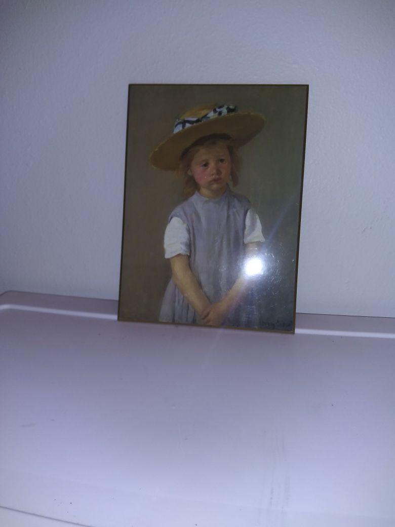 Girl in a Straw Hat Oil painting