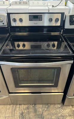 Whirlpool Stainless Electric Stove with Glass Top