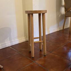 Small Wooden Stool / Side End Table 