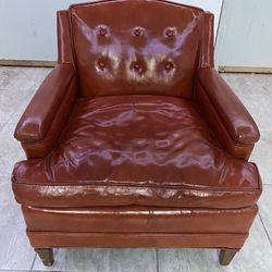 Brown Leather Single Couch