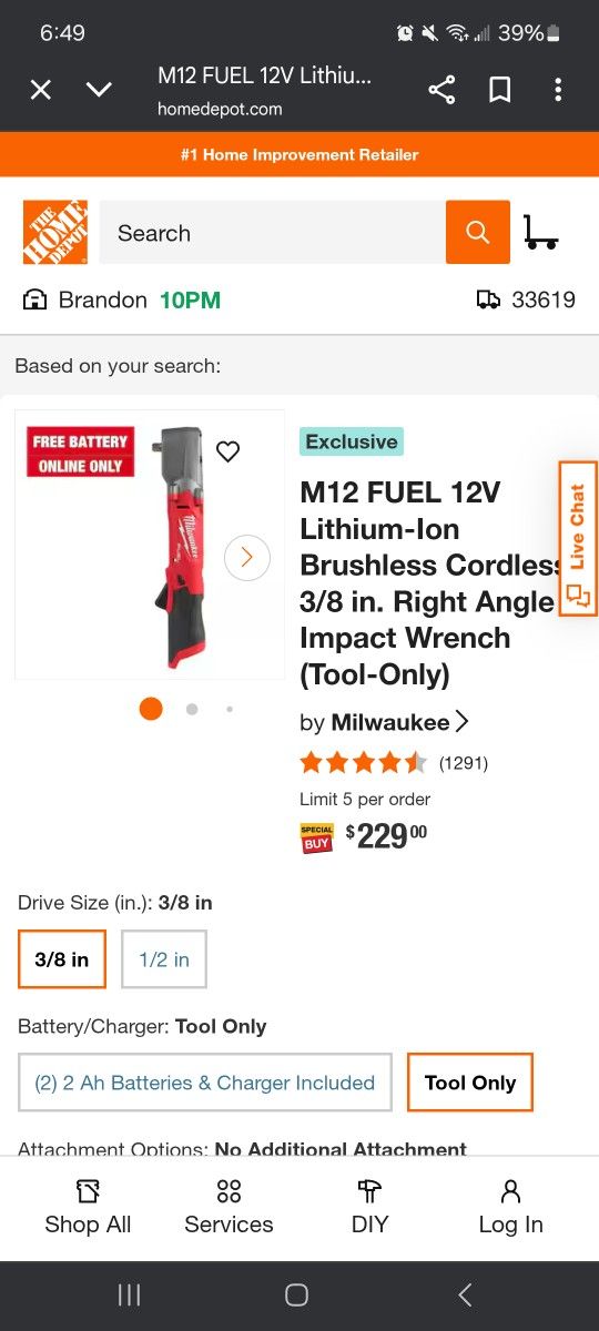 Brandnew Milwaukee Impact Wrench