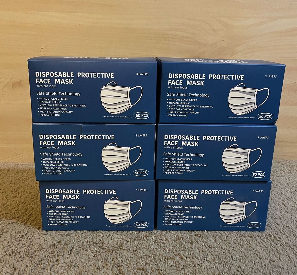 $5 Each Box: DISPOSABLE PROTECTIVE FACE MASK (Pick up🛒 In Bellevue) *Check out my Other Posts 🎁