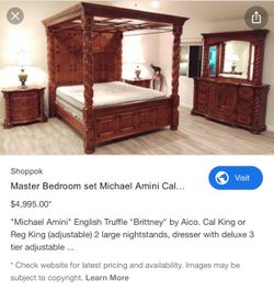 Master bedroom set Michael Amini CAL king