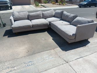 //////BEST OFFER/////// 3 Piece Gray Sectional Sofa Couch-DELIVERY AVAILABLE!!!!!!!!!