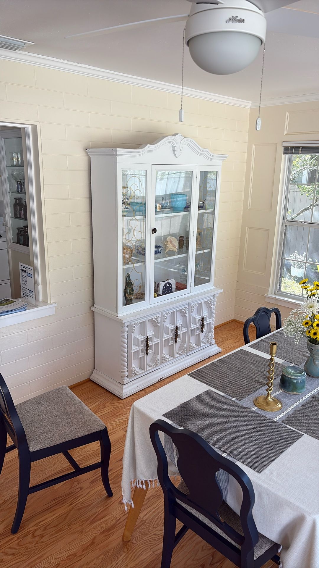 70s 60s Baroque Style China Cabinet