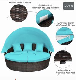 66inch Cushions for Round outdoor bed with umbrella