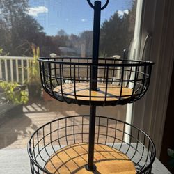 Kitchen Fruit And Produce 2 Tier Basket