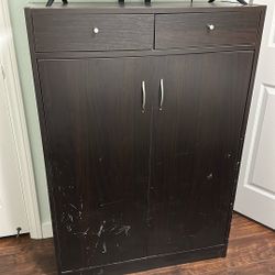 $25 Cabinet Armoire W/ 4 Shelves And 2 Drawers