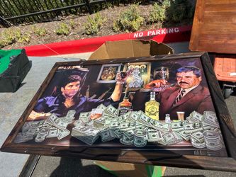 Tony Montana and El Chapo Wooden Picture Frame Wall Art,