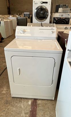 White Kenmore Dryer with AutoDry Feature