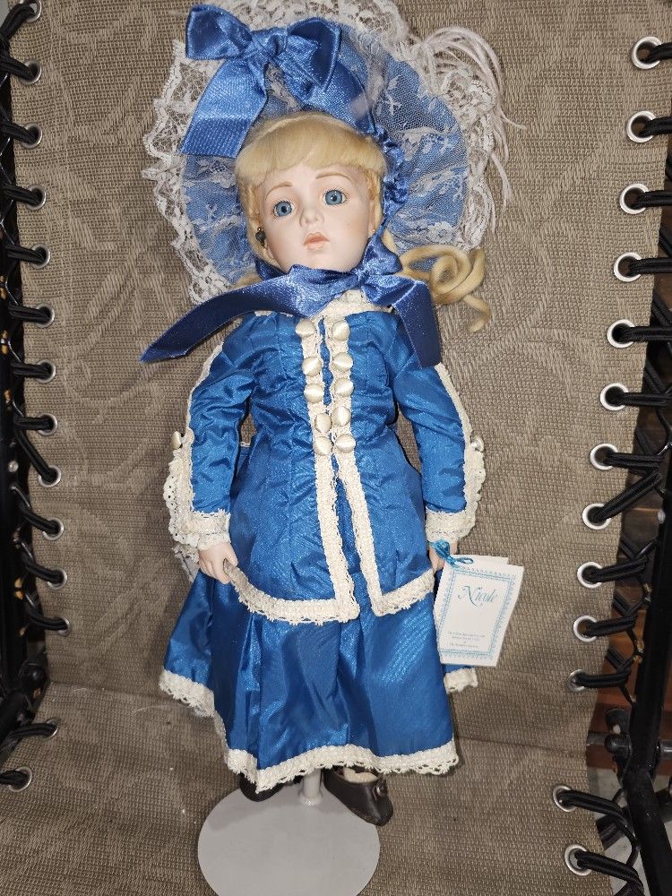 18" The Hamilton Collection Porcelain Doll Nicole Bru Jne 6 Reproduction #66953