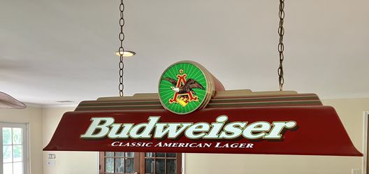 Vintage Budweiser Pool Table Light