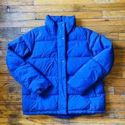 Lululemon Wunder Puff Jacket Symphony Blue Sz 8 NO HOOD