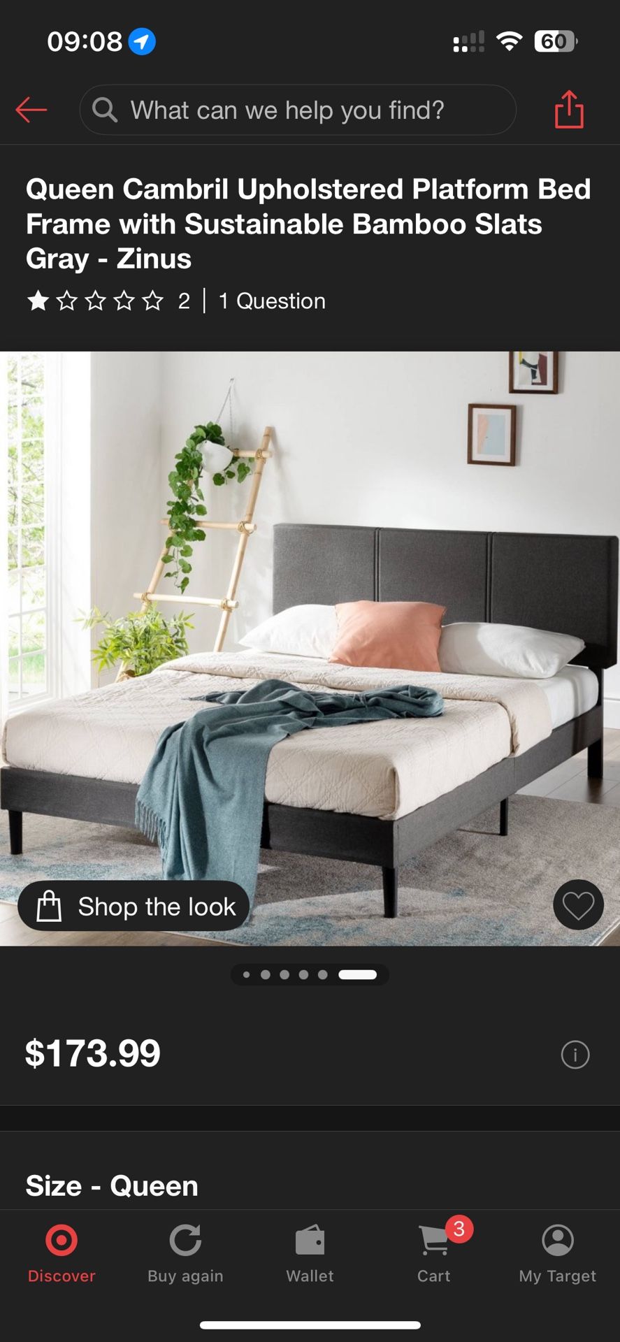 QUEEN PLATFORM BED