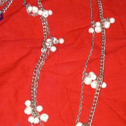 Cluster Pearl Necklace 