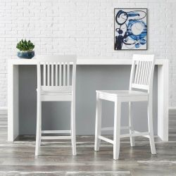 2, White Wood, Scottsbury, Counter Height, Bar Stools