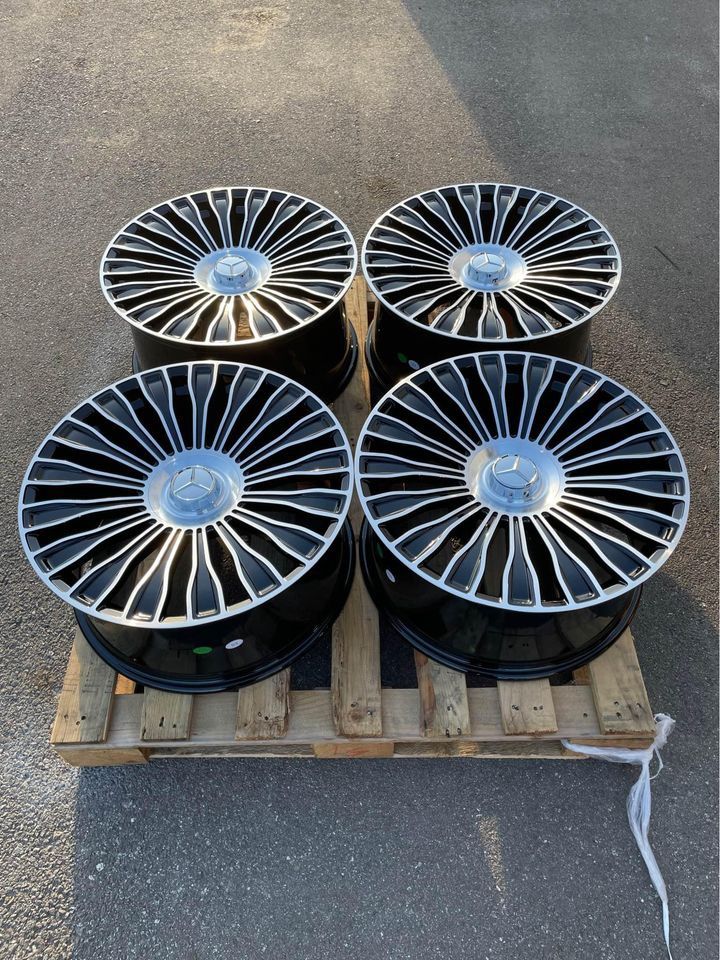 20in Wheels Rims fit MERCEDES BENZ AMG Maybach GL400 GLK350 GLE350 GLS450 ML550 Chrome Face Black