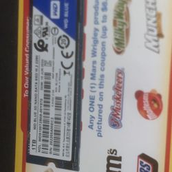 Western Digital 1TB WD Blue 3D NAND Internal PC SSD - SATA III 6 Gb/s, M.2 2280, Up to 560 MB/s - WDS100T2B0B