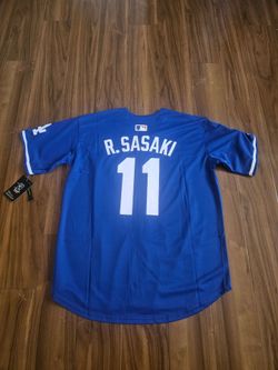 Dodgers Mens sasaki blue Jerseys $50ea Firm S M L Xl 2x 3x