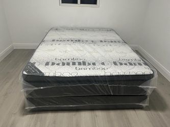NEW MATTRESS QUEEN SIZE PILLOW TOP WITH BOX SPRING