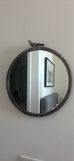 Nordstrom Round Decorative Wall Mirror with Bird Detail