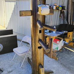 Advanced wooden fight training dummy