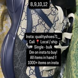 Blue Black Grey Gucci Shoes 