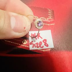 14K Solid Gold Wedding Ring Size 8