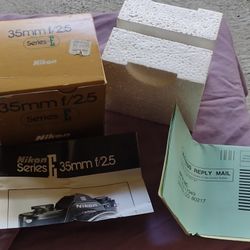 Original Nikon Box For 35mm Series E F 2.5AIS Lens