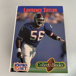 1990 Pro Set Football Collect A Books Card of Lawrence Taylor -- Giants
