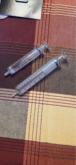 Vintage glass 5cc and 10cc syringes