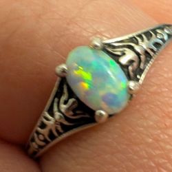 Sterling Silver Opal Ring