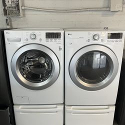 🔥 LG Washer & Electric Dryer Set with Pedestals 🔥