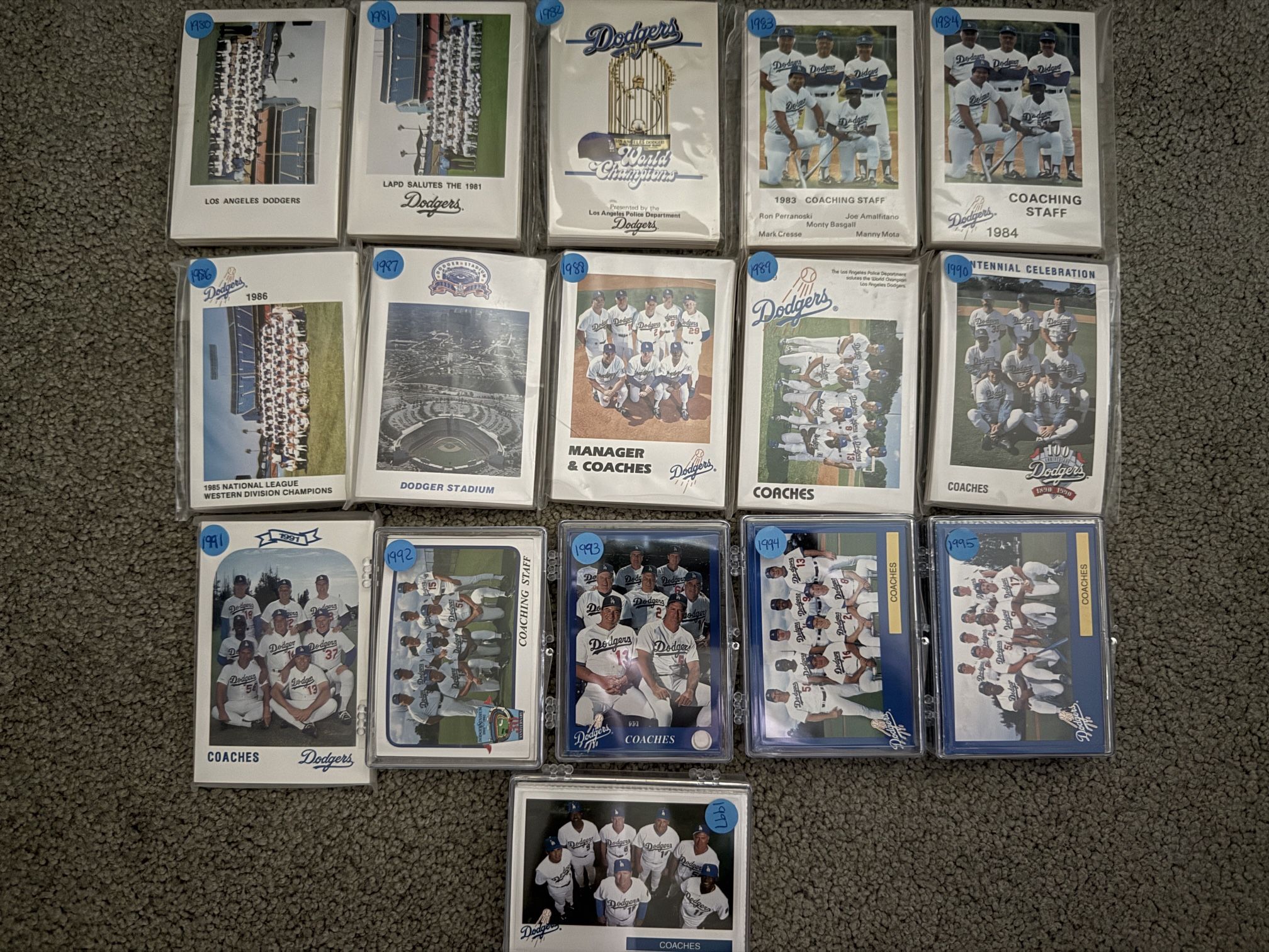 Dodgers/LAPD Baseball Card Sets From 80’s/90’s