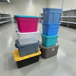 $40 for all 8! 8 Storage Bin Containers! Good condition!