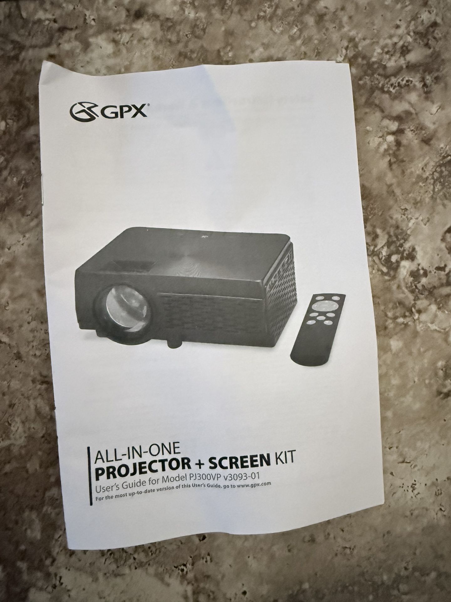 GPX All-in-one Projector, Screen, And Soundbar
