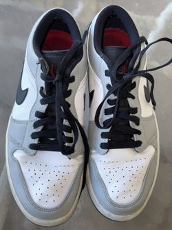 Nike Air Jordan 1 Low Light Smoke Grey Sneakers, Women's 8.5  