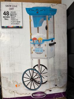 Nostalgia 48” Snow Cone Cart New in Box