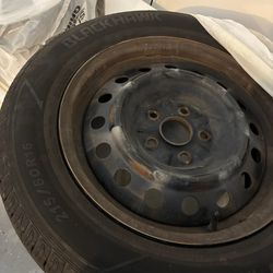 215/60/R16 Tires with Rims and hubcaps