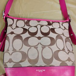 Coach Signature Purse Khaki CC iconic pattern