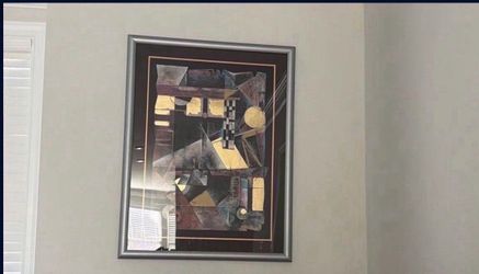 Framed abstract wall art