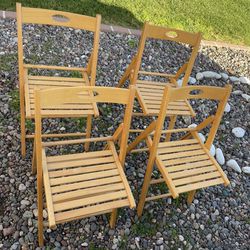 Great Condition Wooden Folding Chairs 