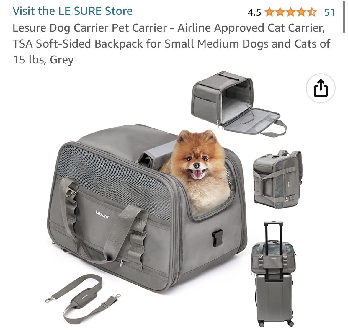 Dog/Cat Carrier - TSA Approved