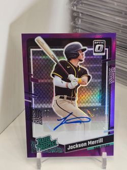 Jackson merrill /25 prospect autograph purple padres