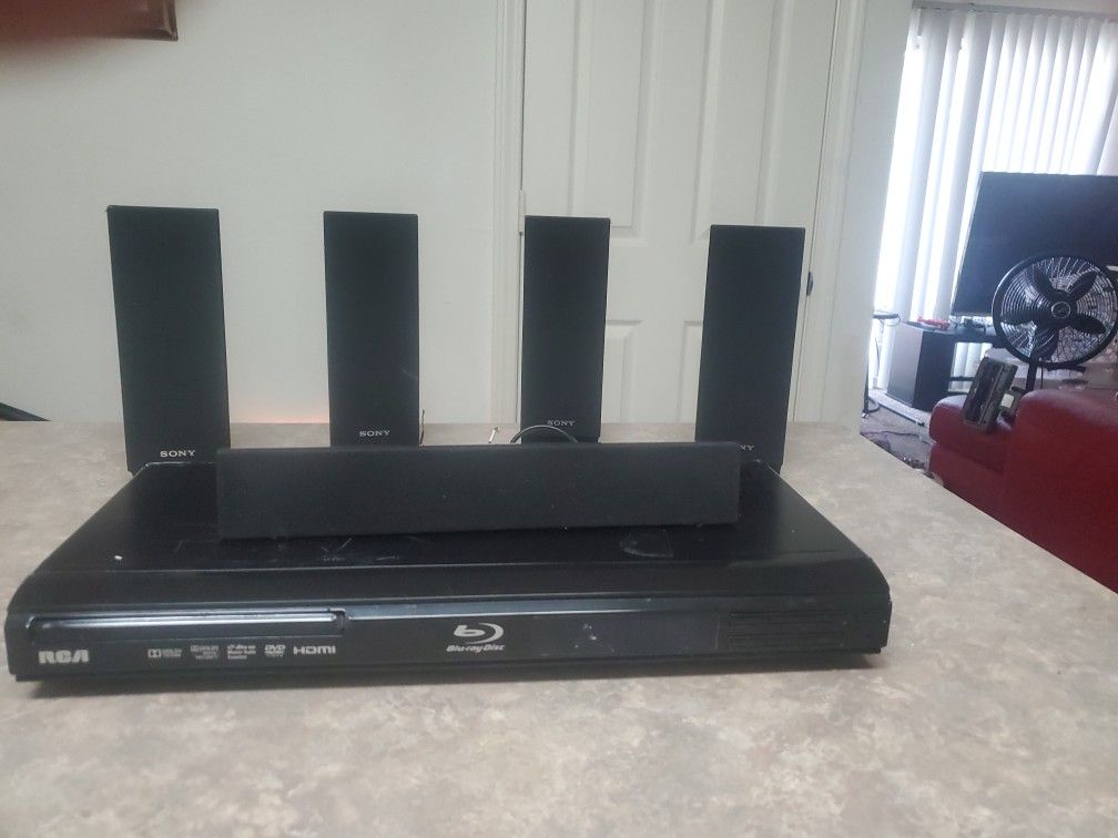 Sony Speakers (4) & RCA BlueRay Disc Player