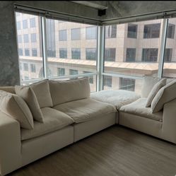 Cream Modular Sectional Sofa