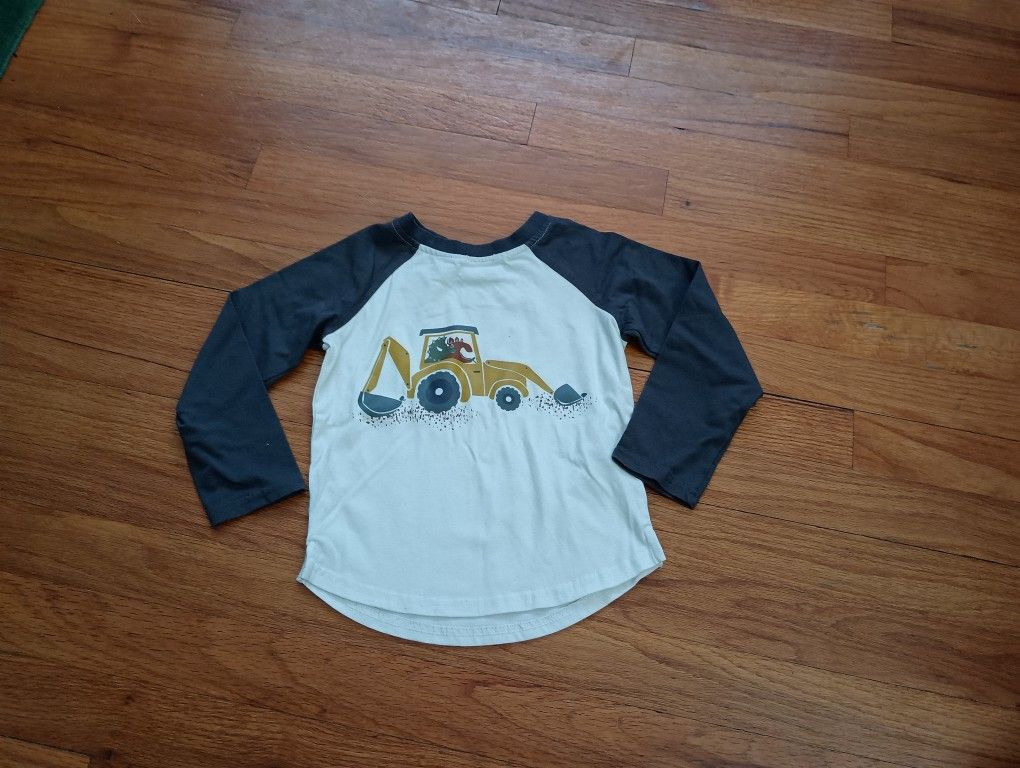 Boys Kids 3T Tommy Bahama Long Sleeve Dinosaurs 🦖 Dinos Driving a Backhoe Truck Shirt