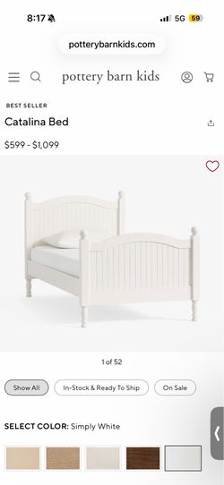 Used pottery Barn Catalina Bed Twin size